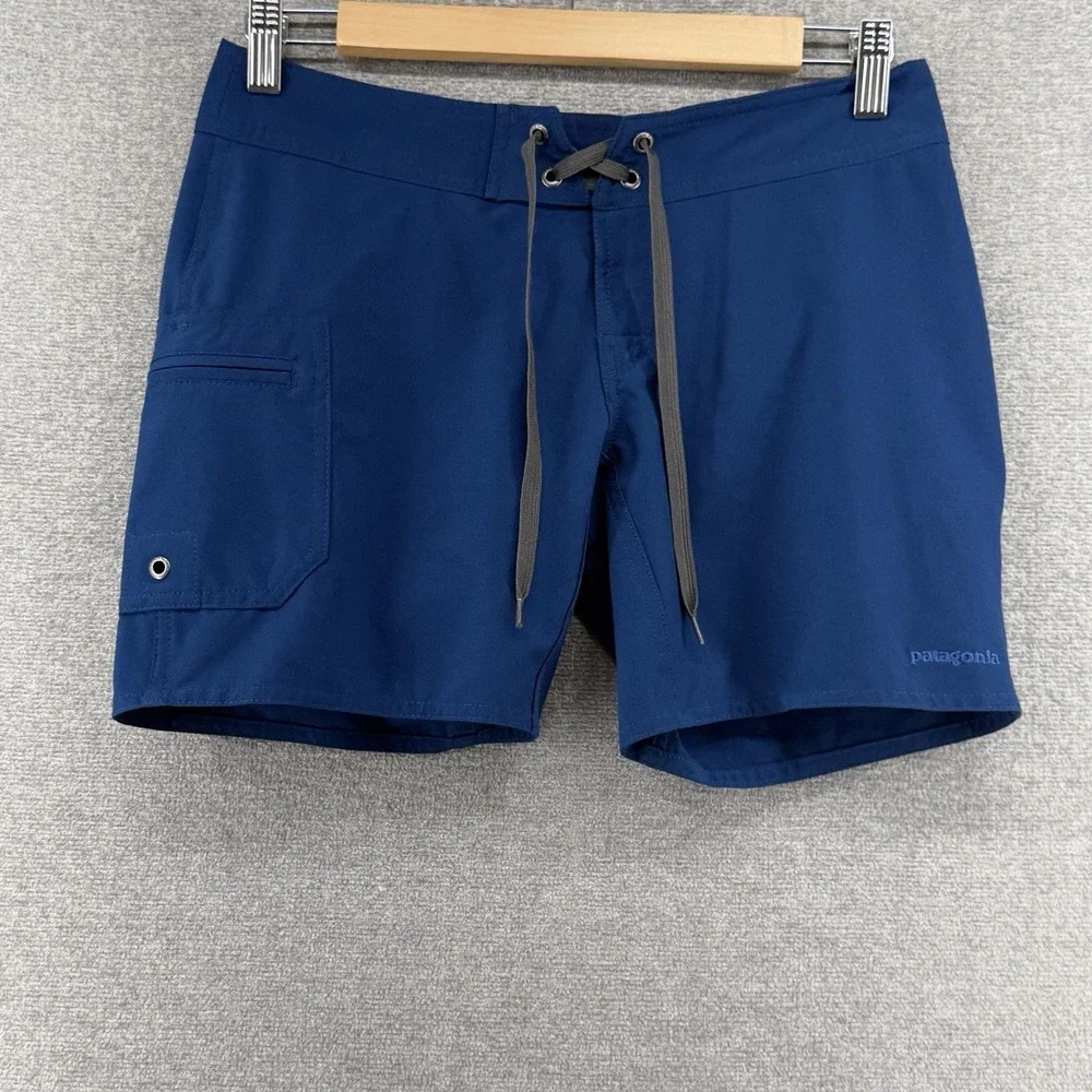 Patagonia Board Shorts Women Size 0 Blue Drawstrings Summer